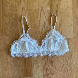 Free People White Bralette L